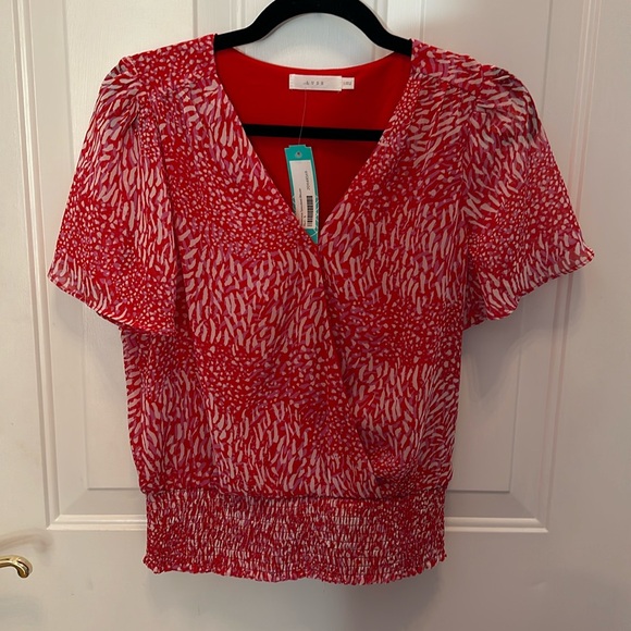 NEW LUSH Anastasia Smocked Blouse Top Shirt - Picture 5 of 10